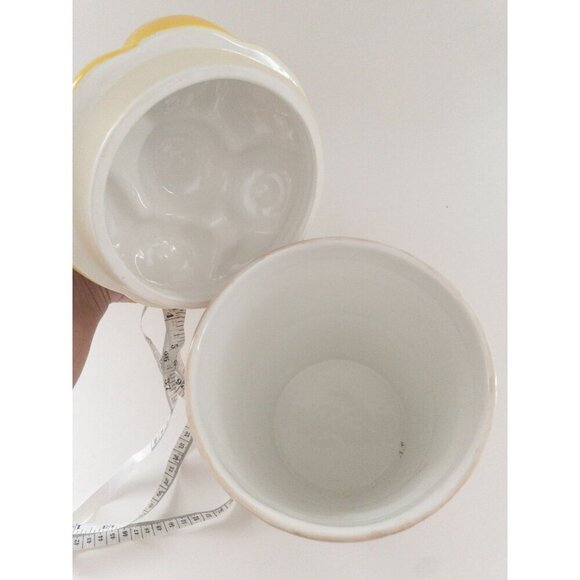 Pfaltzgraff Golden Delicious Apple Basket Ceramic Cookie Jar 11" Dishwasher & Mi - Picture 8 of 12